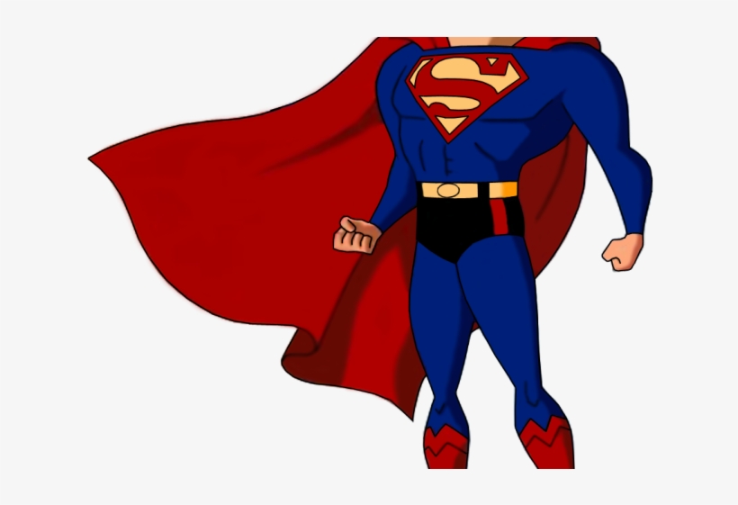 Superman Clipart Dcau - Superman Cartoon Drawing, transparent png