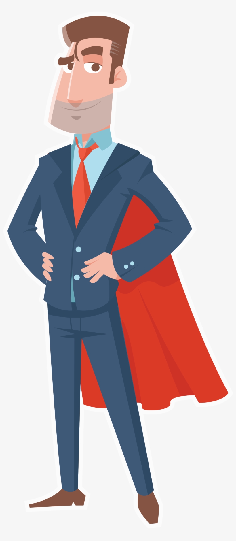 Hand Drawn Cartoon Father Decoration Psd Image - Super Vendedor, transparent png