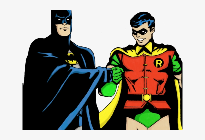 Superhero Robin Clipart Blue Batman - Batman And Robin Fist Bump, transparent png