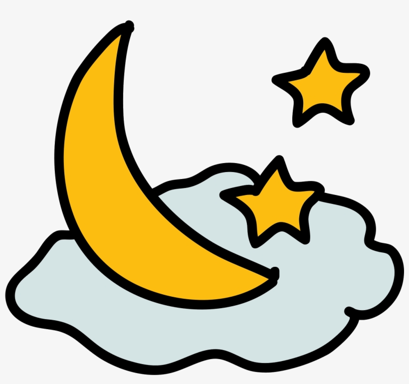Moon And Stars Icon - Web Design, transparent png
