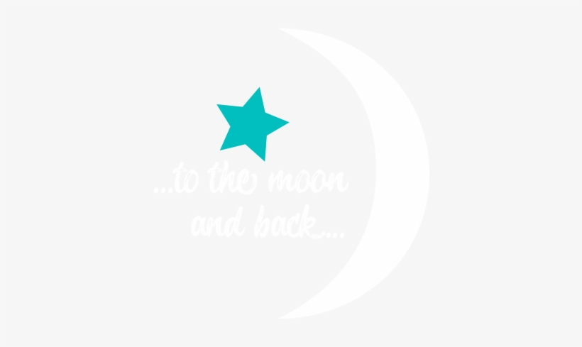 White Words Moon And Back And Stars - Circle, transparent png