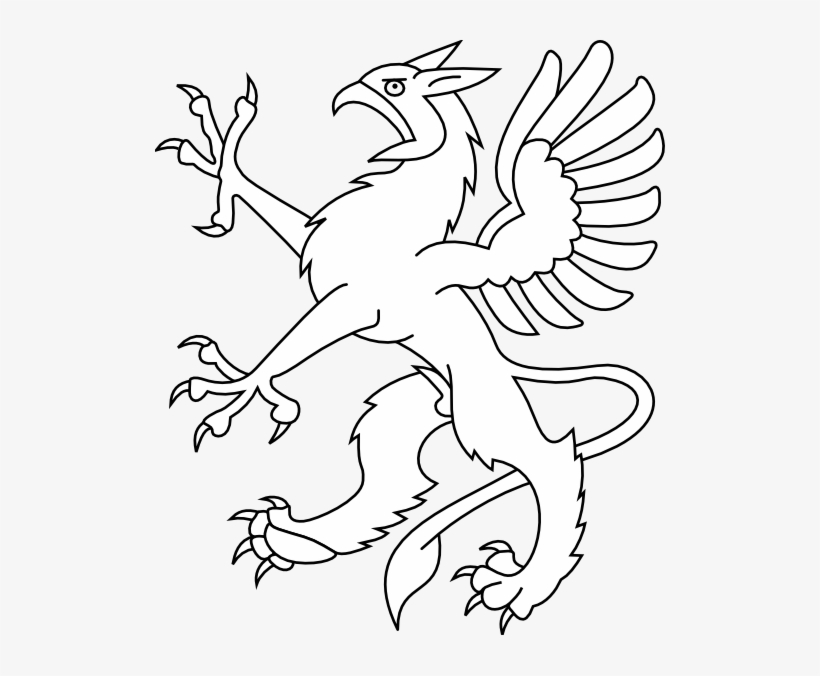 Griffin Cliparts Simple Griffin Coat Of Arms 510x596 PNG Download