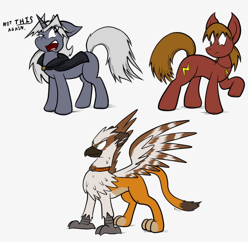 Two Ponies And A Griffin, transparent png