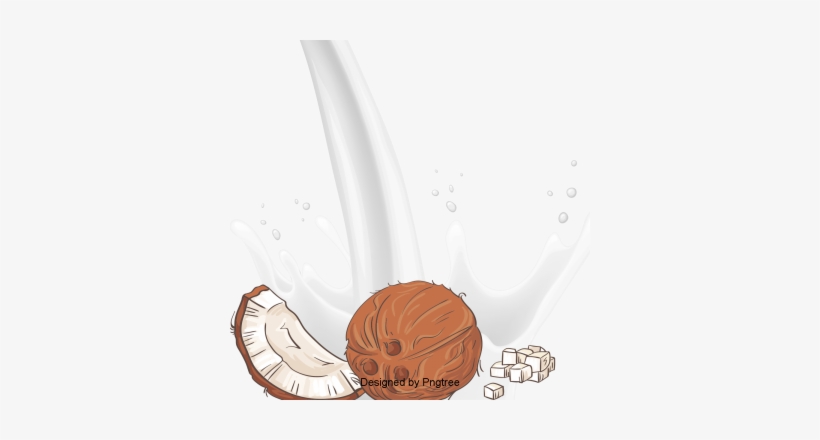 Cartoon Hand Painted Coconut Design, Cartoon, Hand - Design, transparent png