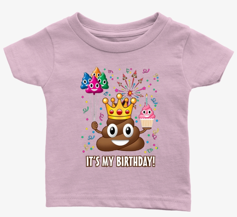 It's My Birthday Emoji Pink T-shirt - T-shirt, transparent png