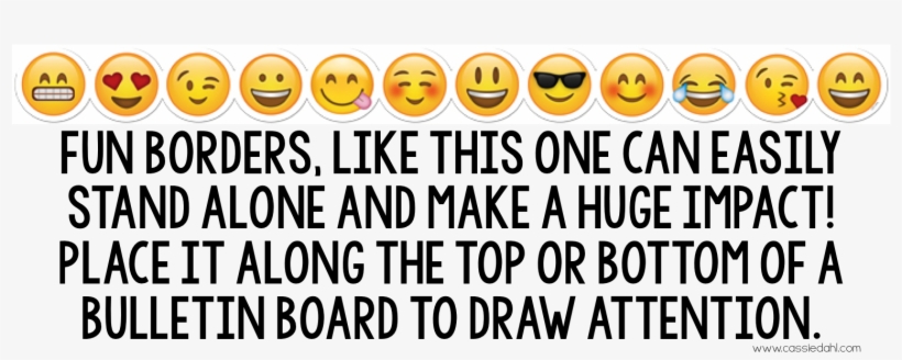How To Emoji Your Classroom With A Giveaway Cassie - Creative Teaching Press Emojis Border 0193, transparent png