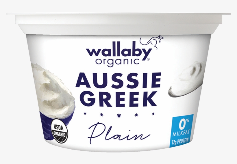 Wallaby Plain Organic Greek Nonfat Yogurt - Wallaby Greek Yogurt Vanilla Bean, transparent png