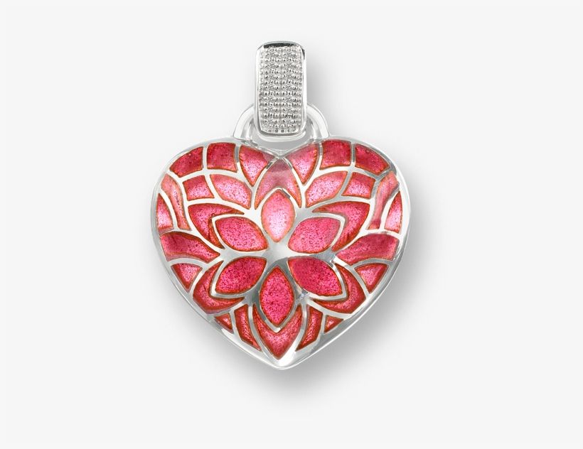 Nicole Barr Designs Sterling Silver Heart Choker Necklace-pink - Pink Heart Choker Necklace - Sterling Silver, transparent png
