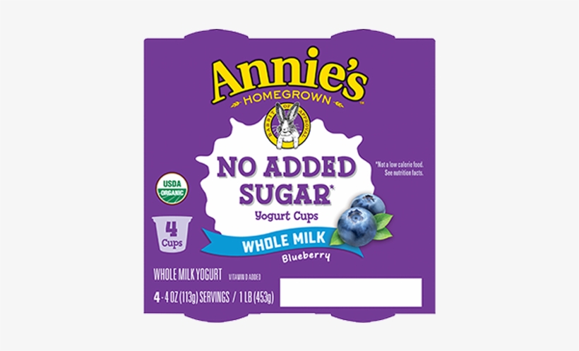 Annie's No Sugar Added Yogurt, transparent png