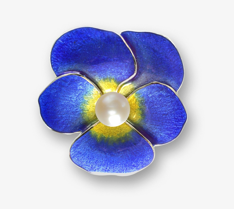 Nicole Barr Designs Sterling Silver Pansy Choker Necklaceblue Blue