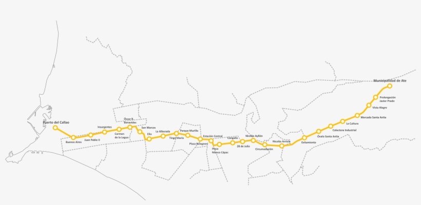 Mapa De Línea 2 Metro De Lima - London, transparent png