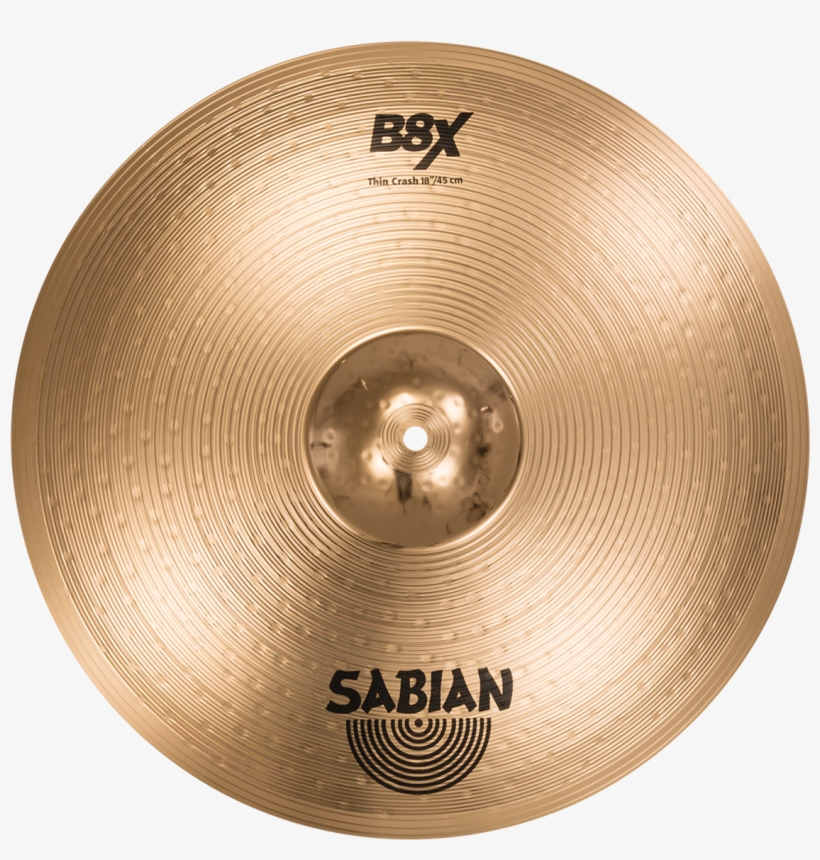 Zoom - Sabian B8x Thin Crash, transparent png