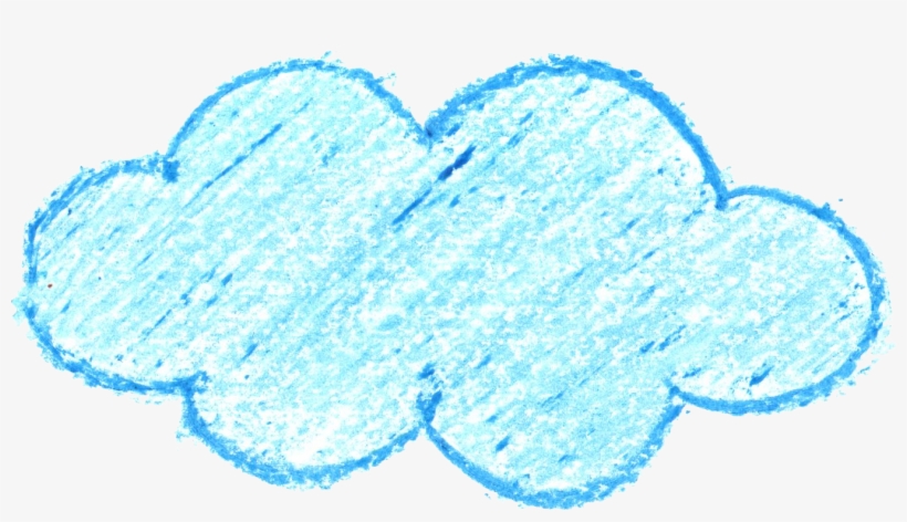 6 Crayon Cloud Drawing - Drawing, transparent png