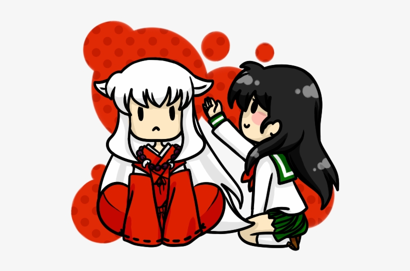 Inuyasha And Kagome - Cartoon, transparent png