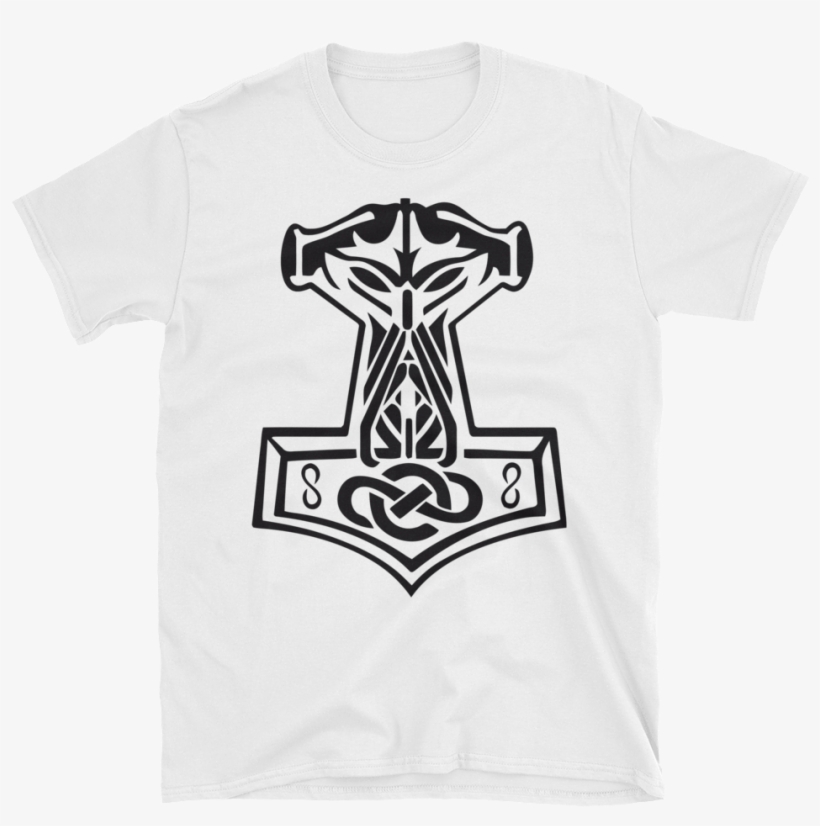 Mjölnir Thors Hammer - Norse Viking Pagan Thor 100% Real Black Genuine Leather, transparent png