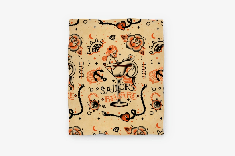 Sailors Beware Classic Tattoo Blanket - Classic Tattoo, transparent png