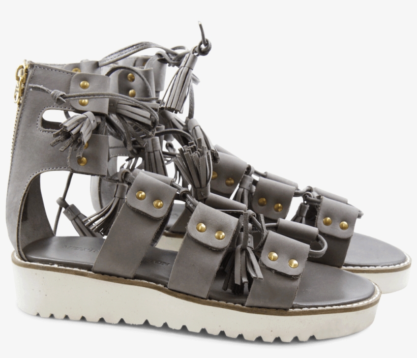 Sandals Celia 20 Sahara Ash Tassel Ash Dagget White - Melvin & Hamilton Sandaletten Gr. 36 Grau Für Damen, transparent png