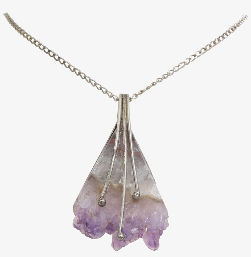 Graphic Free Download Raw Amethyst Sterling Silver - Pendant, transparent png