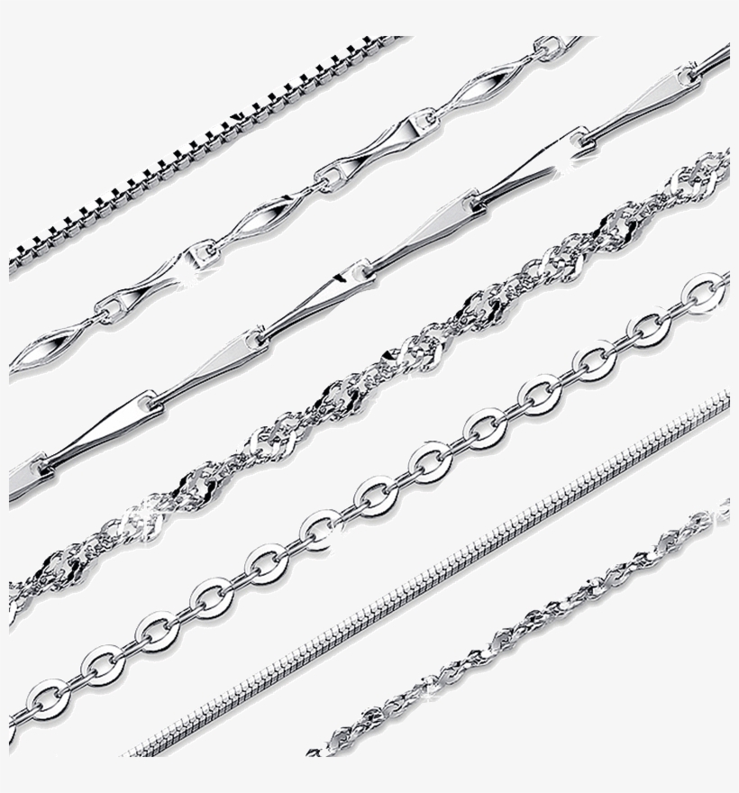 925 Sterling Silver Necklace Silver Chain Children's - Necklace, transparent png