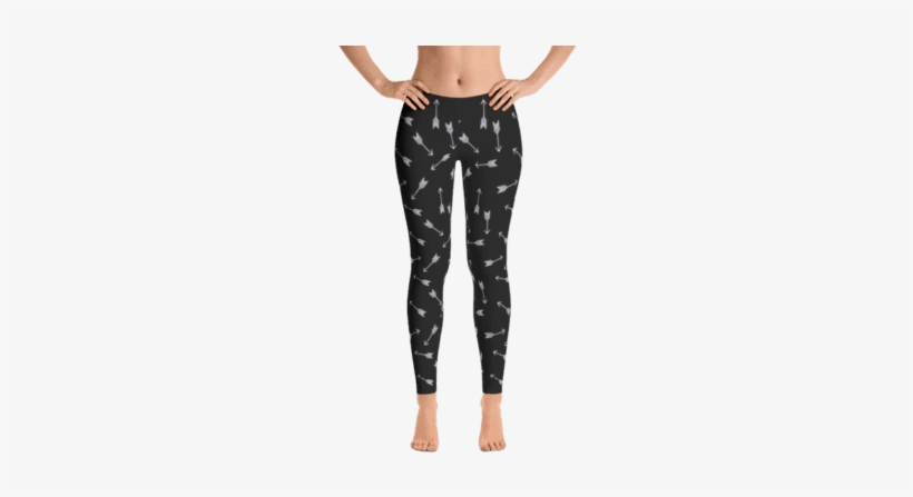 Black Arrow Pattern Women's Leggings - Leggings, transparent png