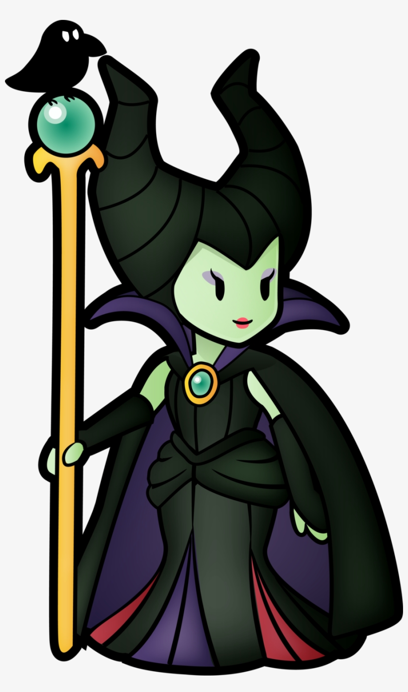 Paper Maleficent - Super Paper Mario Style, transparent png