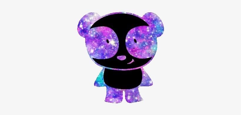 Ftestickers Galaxy Glitter Sparkle Panda Cute Girly - Illustration, transparent png