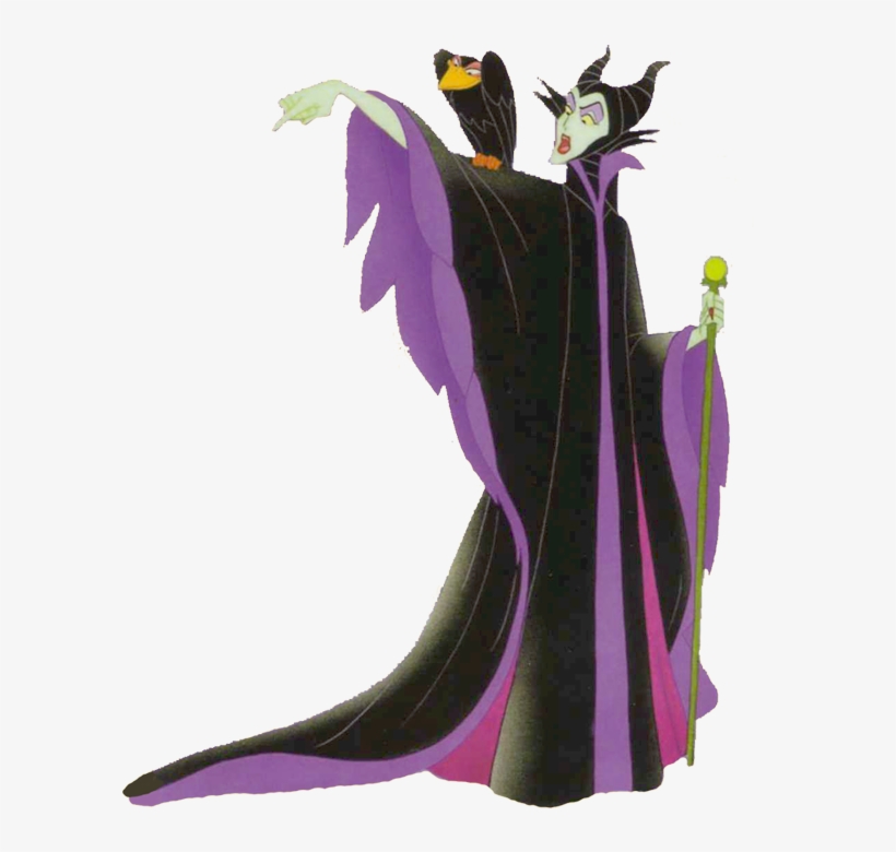 Maleficent & Diablo Point Clipart - Maleficent, transparent png