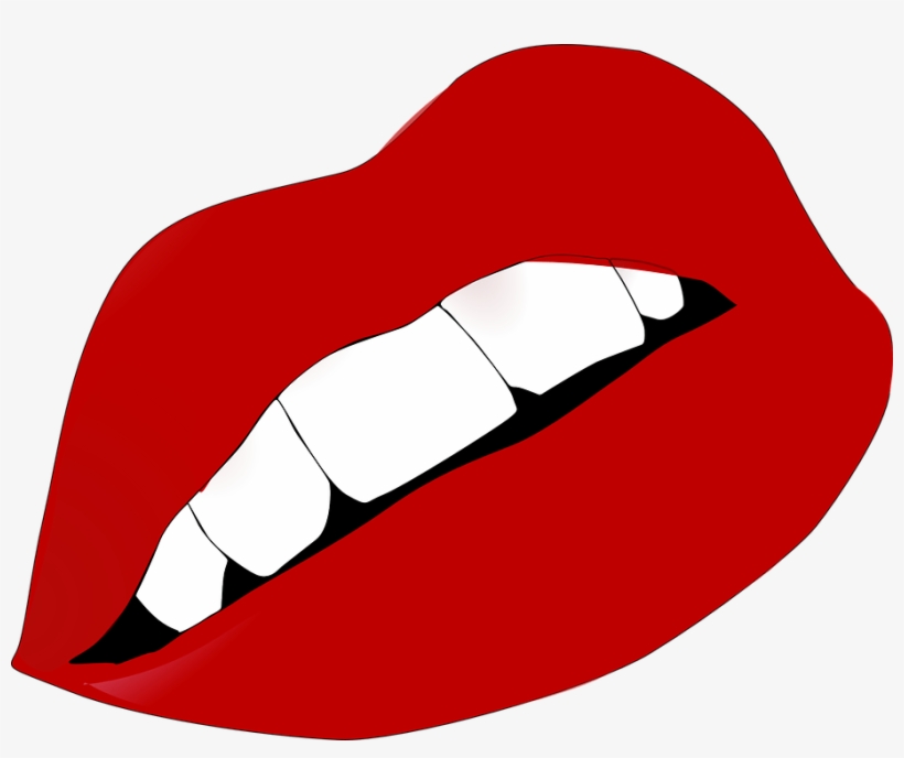 Lips Teeth Alluring Free Vector Graphic On Pixabay - Lips Template, transparent png