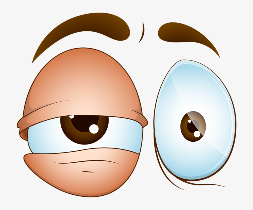 Clip Art Hand Painted Eyes Transprent Png - Ojo Cansado Animado, transparent png