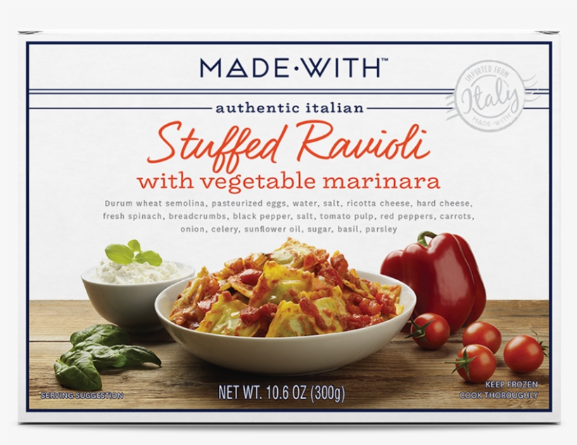 Stuffed Ravioli With Vegetable Marinara - Food, transparent png