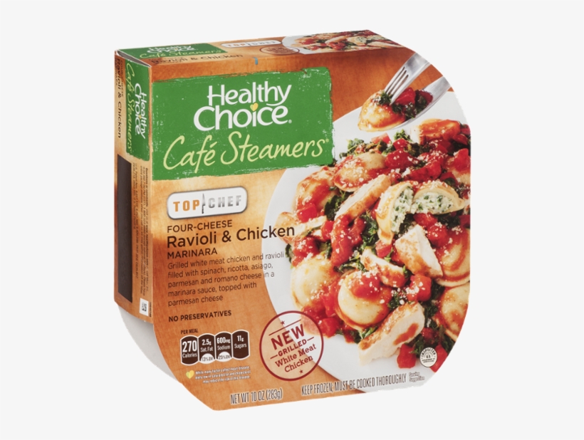 Healthy Choice Cafe Steamers Top Chef Four-cheese Ravioli - Healthy Choice Top Chef Cafe Steamers Ravioli, transparent png