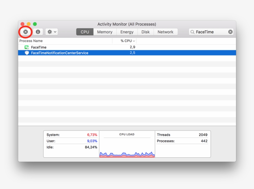 Open Activity Monitor And Search For Facetime - Html Project Pdf, transparent png