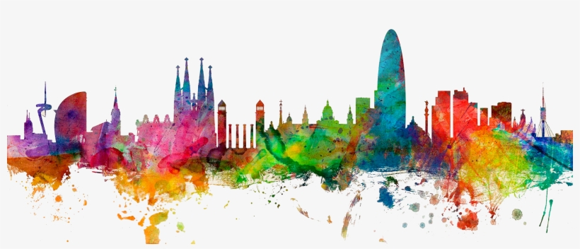Skyline-barcelona - Barcelona Skyline Png, transparent png