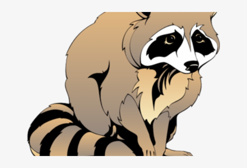 Racoon Clipart - Black And White Raccoon Clipart, transparent png