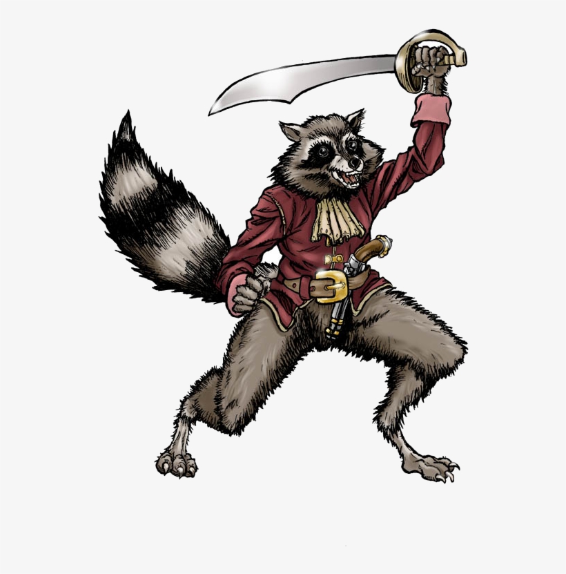 Raccoon Pirate By Stvnhthr - Anthro Raccoon, transparent png