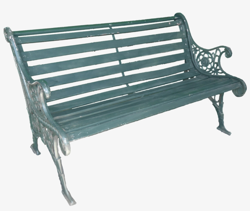 Metal Park Bench - Bench, transparent png