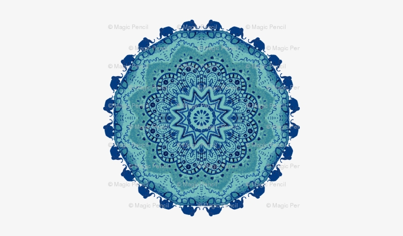 Watercolor Mandala - Our Lady Of Perpetual Help Black And White, transparent png