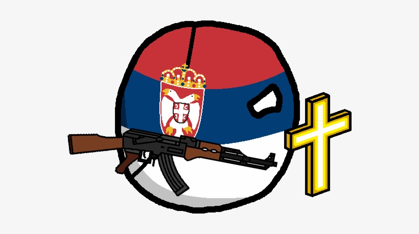 Serbia With A Cross And An Ak-47 - Serbian Png, transparent png