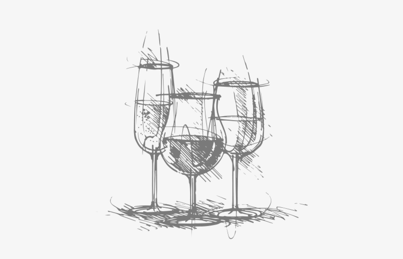 Fontanafredda Produces 8,500,000 Bottles Of Wine Each - Wine Glass Sketch Png, transparent png