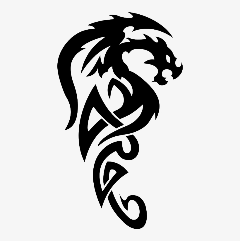 Download - Dragon Tribal Tattoo, transparent png