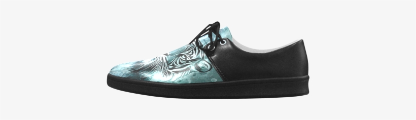 Watercolor Tiger Brogue Lace Up Men's Shoes - Skate Shoe, transparent png