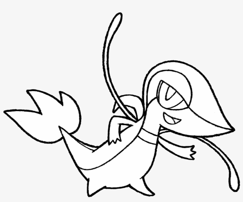 Snivy Drawing - Drawing, transparent png