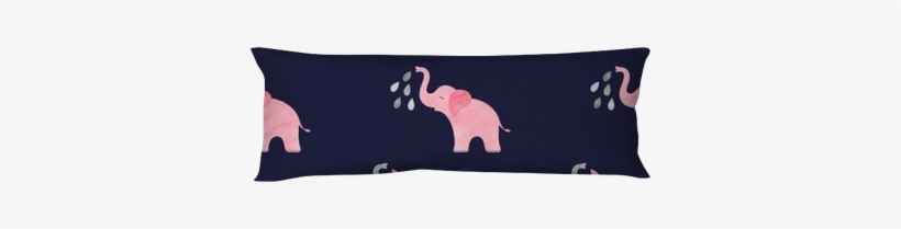 Cute Watercolor Elephants Pattern - Watercolor Painting, transparent png