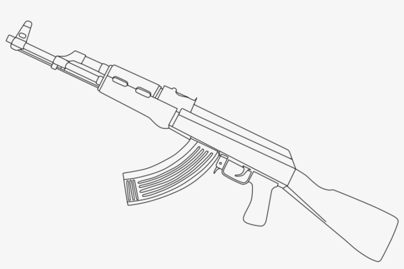 How To Draw A Gun Ak 47