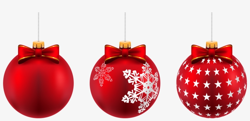 Red Christmas Balls Png - Red Christmas Ball Png, transparent png