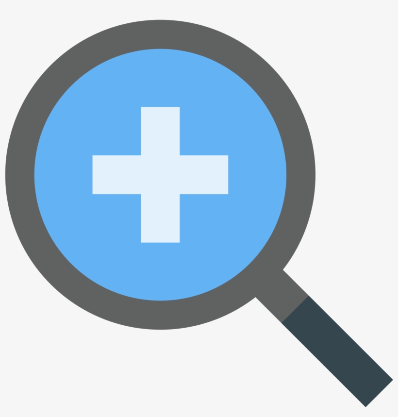 The Icon Is A Magnifying Class With A Cross, Or Plus - Angel Tube Station, transparent png