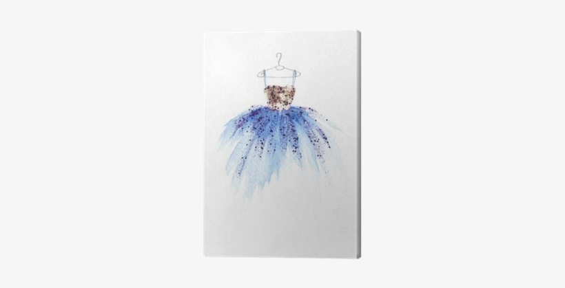 Watercolor Fashion Illustration Canvas Print • Pixers® - Watercolor Painting, transparent png
