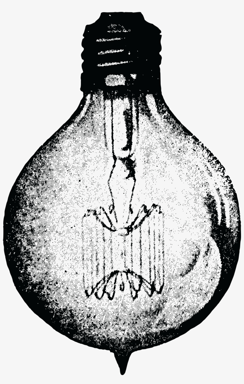 Free Clipart Of A Vintage Light Bulb - Incandescent Light Bulb, transparent png