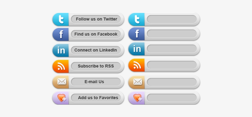 Social Media Buttons Image - Social Media Buttons, transparent png