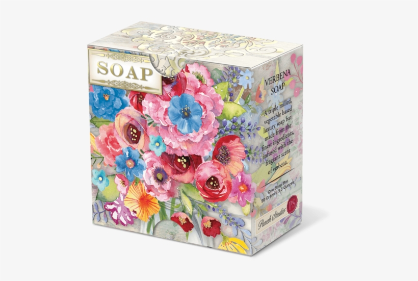 Fresh Flowers Boxed Soap - Punch Studio, Verbena Scented Soap Round, 3 1/2 Ounces, transparent png